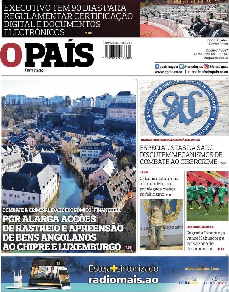 Capa O Pa�s (Angola) - 2026-10-08