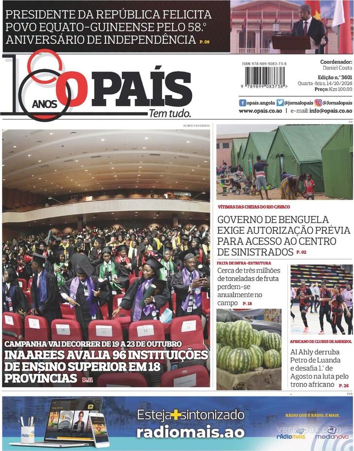 Capa O Pa�s (Angola) - 2026-10-14