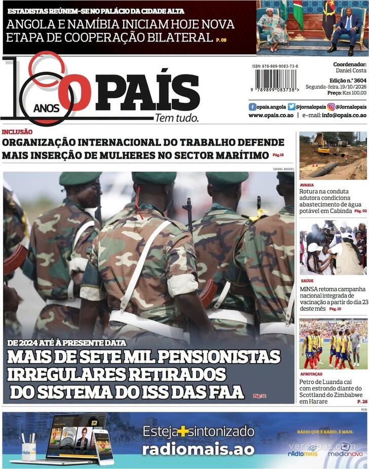 Capa O Pa�s (Angola) - 2026-10-19