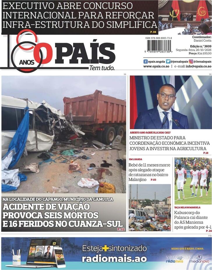 Capa O Pa�s (Angola) - 2026-10-26