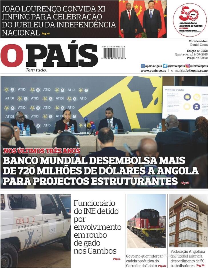 Capa O Pas (Angola) - 2025-06-18