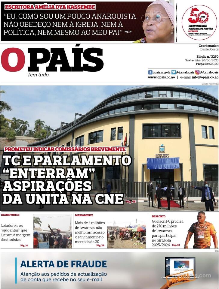 Capa O Pas (Angola) - 2025-06-20