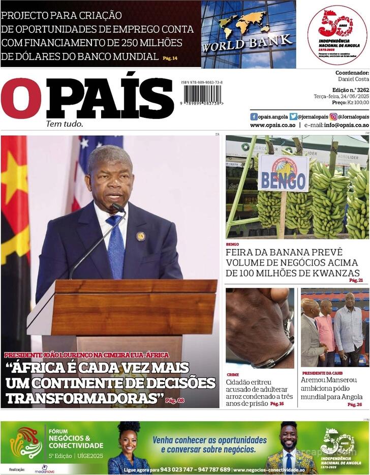 Capa O Pas (Angola) - 2025-06-24
