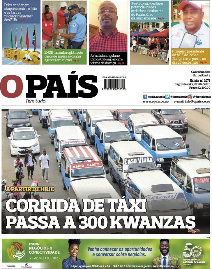 Capa O Pas (Angola) - 2025-07-07
