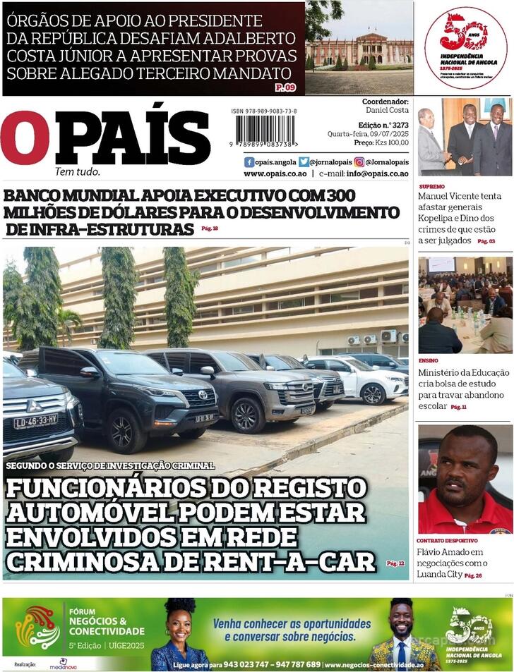 Capa O Pas (Angola) - 2025-07-09