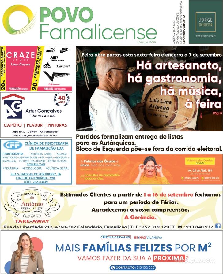 Capa O Povo Famalicense - 2025-08-26