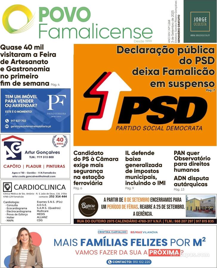 Capa O Povo Famalicense - 2025-09-03