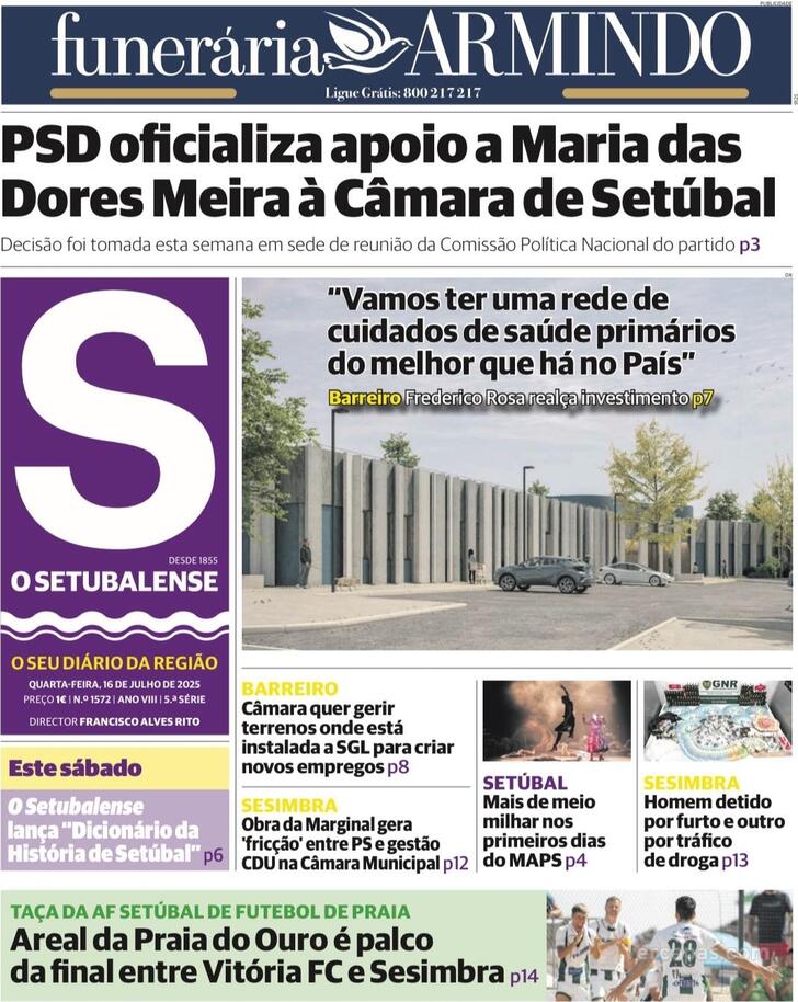 Capa O Setubalense - 2025-07-16