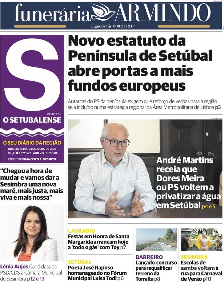 Capa O Setubalense - 2025-07-23