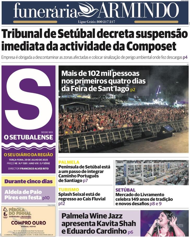 Capa O Setubalense - 2025-07-29