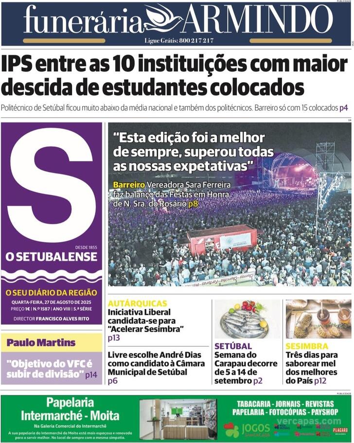 Capa O Setubalense - 2025-08-27