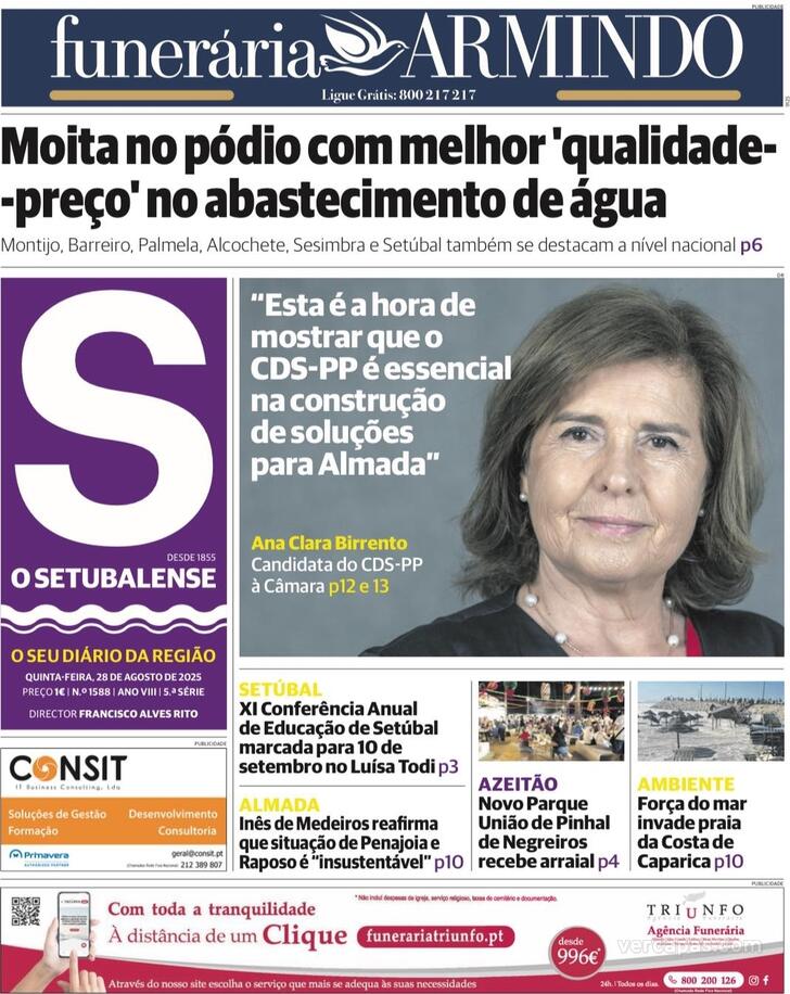 Capa O Setubalense - 2025-08-28