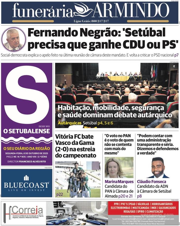 Capa O Setubalense - 2025-10-06