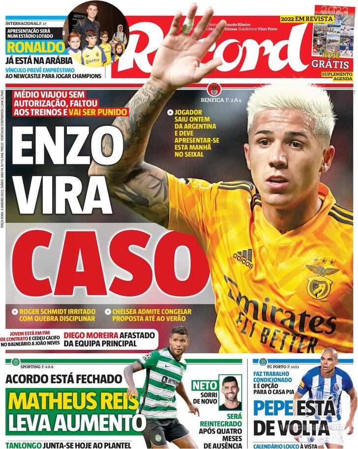 Capas Jornais Desportivos 03 01 2023 DOMINIODEBOLA Capas Jornais Desportivos 03 01 2023 DOMINIODEBOLA