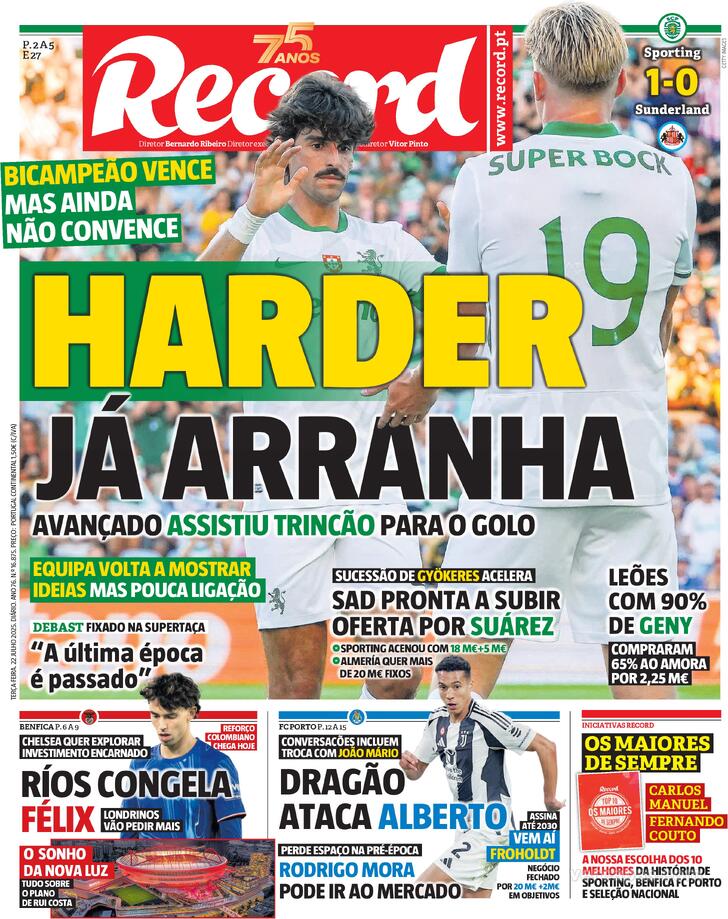 Capa Record - 2025-07-22