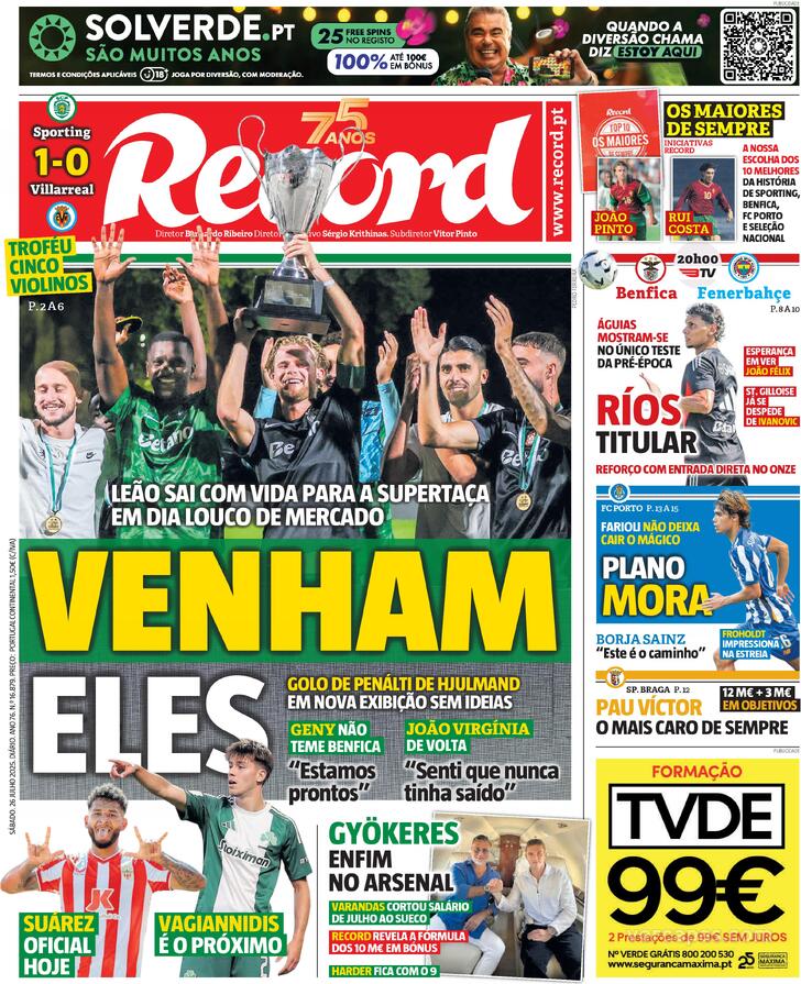 Capa Record - 2025-07-26