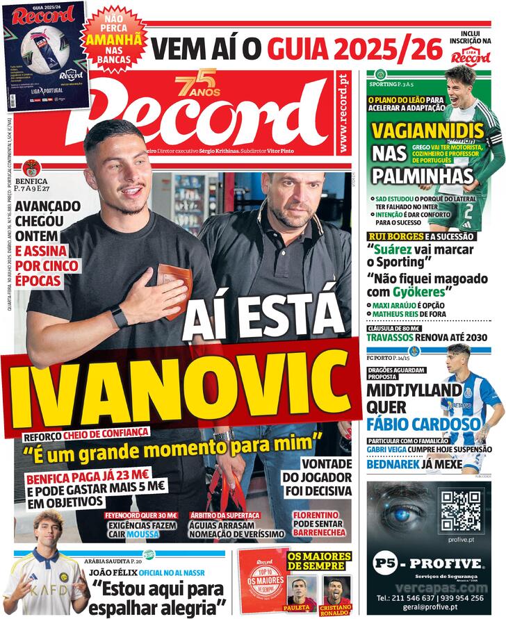 Capa Record - 2025-07-30