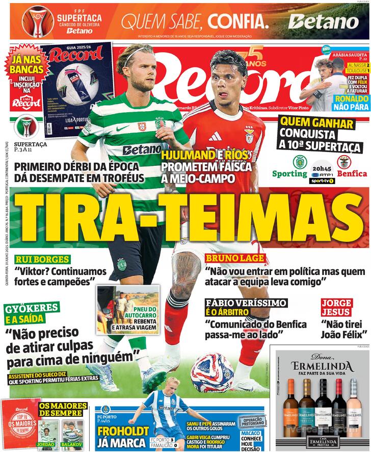 Capa Record - 2025-07-31