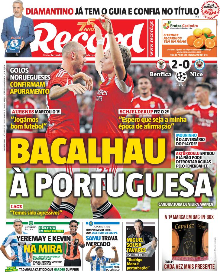 Capa Record - 2025-08-13