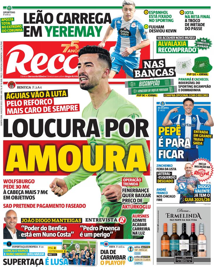 Capa Record - 2025-08-14