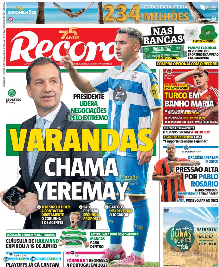 Capa Record - 2025-08-15