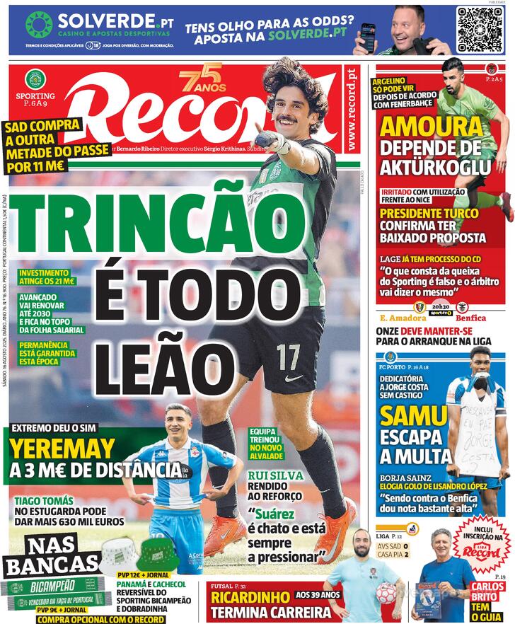 Capa Record - 2025-08-16