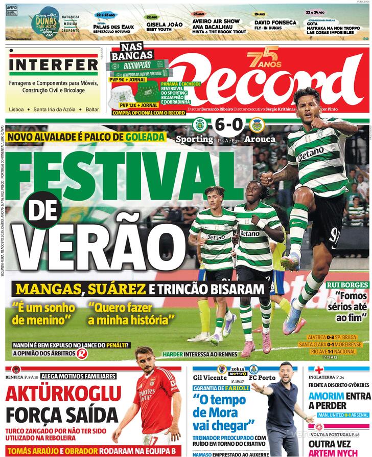 Capa Record - 2025-08-18