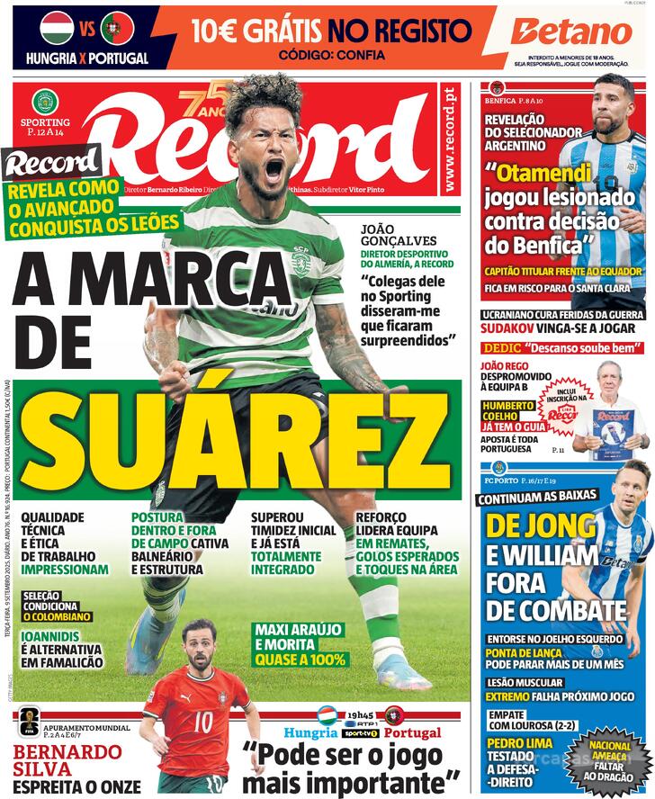 Capa Record - 2025-09-09