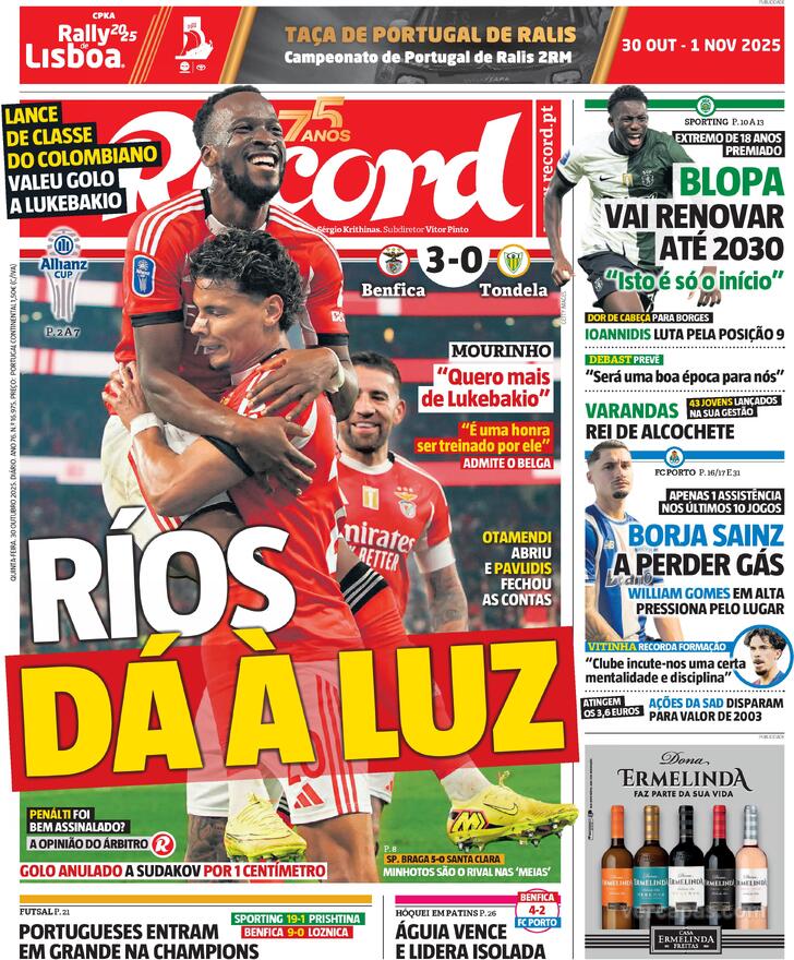 Capa Record - 2025-10-30