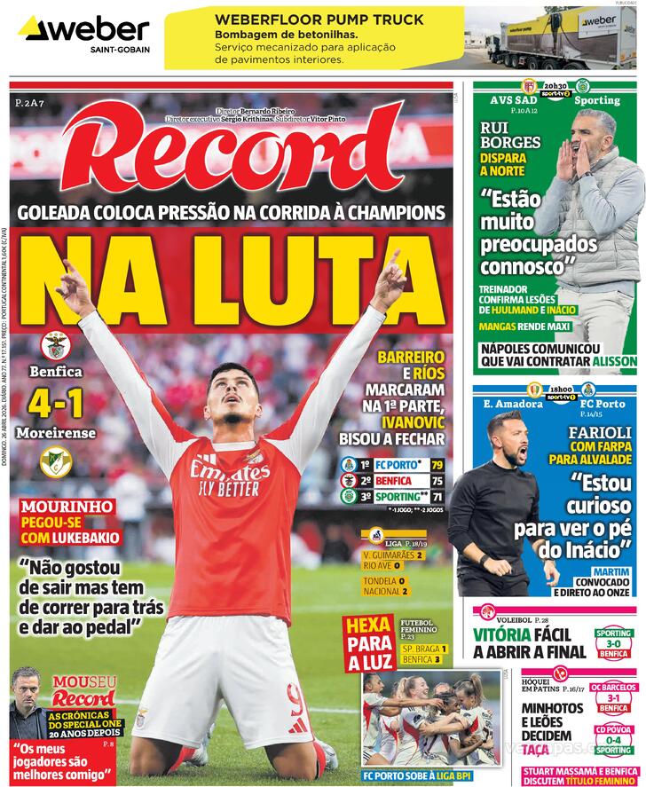 Capa Jornal Record - 2026-04-26