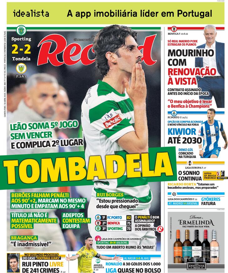 Capa Jornal Record - 2026-04-30