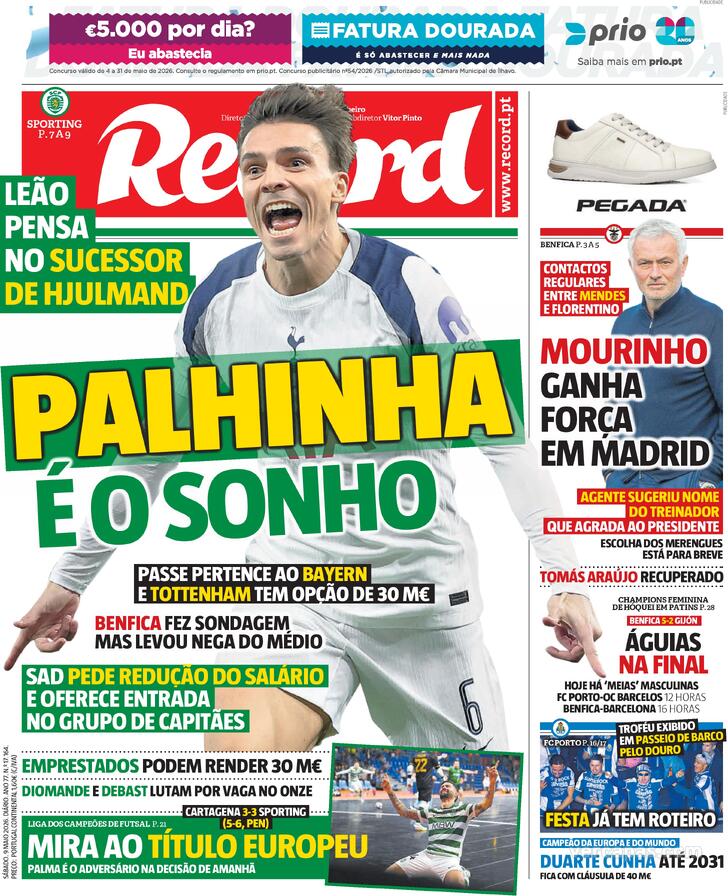 Capa Jornal Record - 2026-05-09