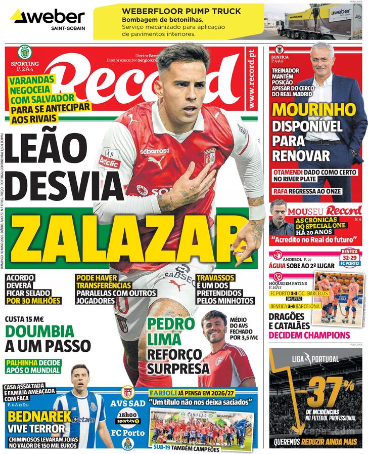Capa Jornal Record - 2026-05-10