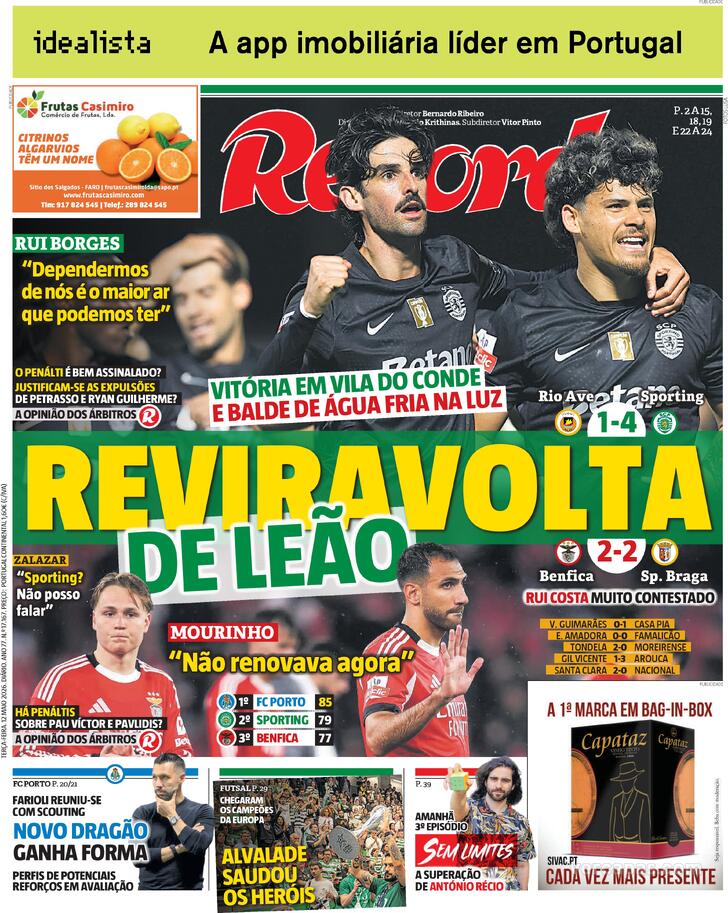 Capa Jornal Record - 2026-05-12