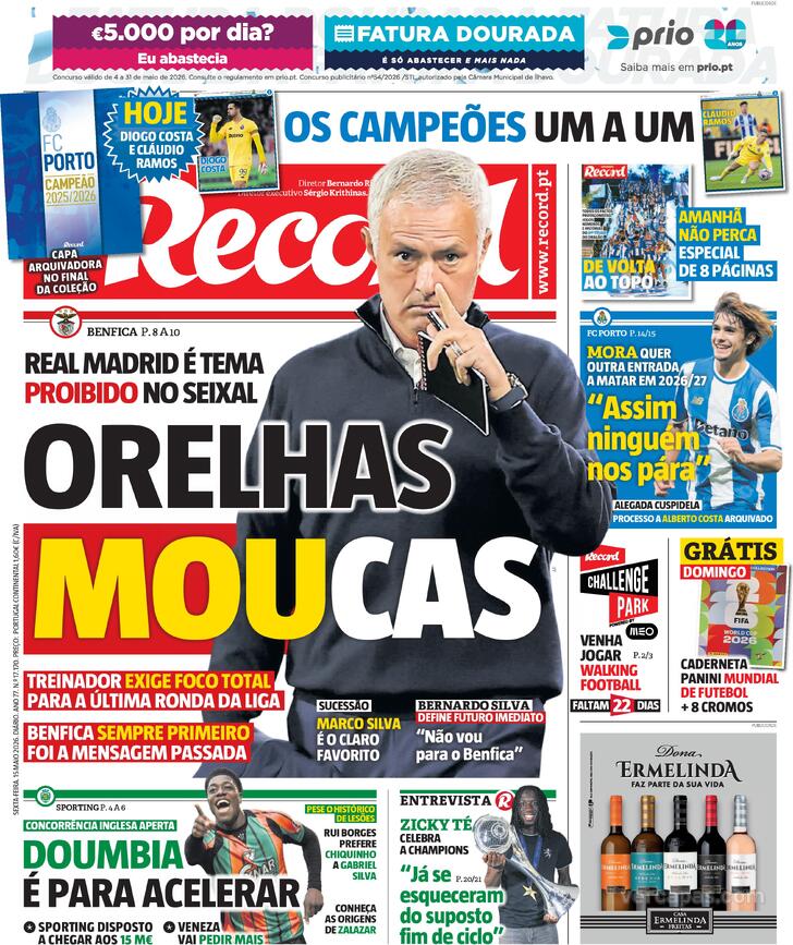 Capa Jornal Record - 2026-05-15