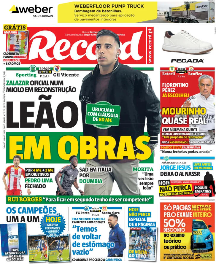Capa Jornal Record - 2026-05-16