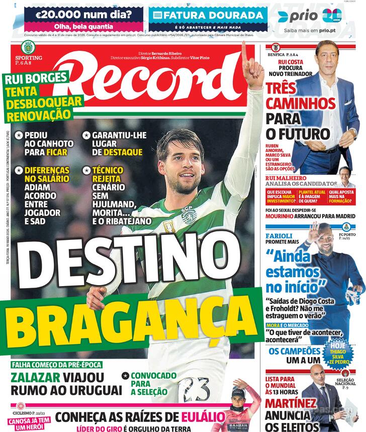 Capa Jornal Record - 2026-05-19