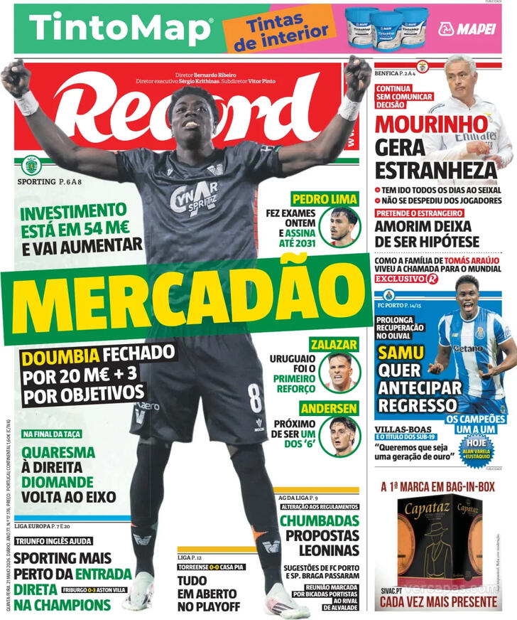 Capa Jornal Record - 2026-05-21