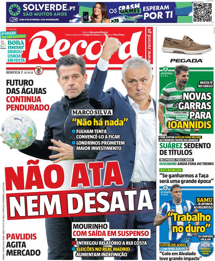 Capa Jornal Record - 2026-05-23