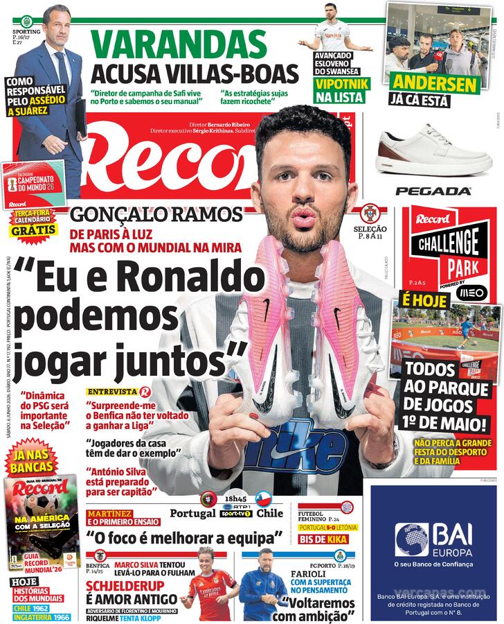 Capa Jornal Record - 2026-06-06