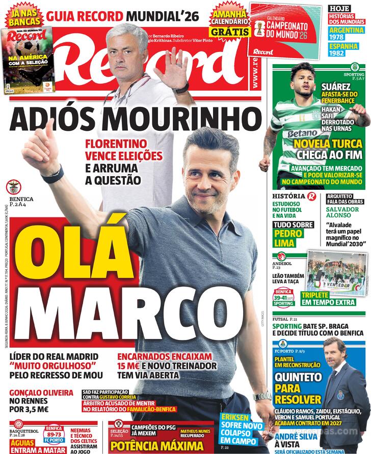 Capa Jornal Record - 2026-06-08