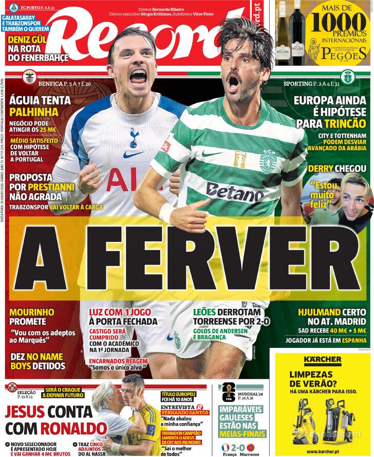Capa Jornal Record - 2026-07-10