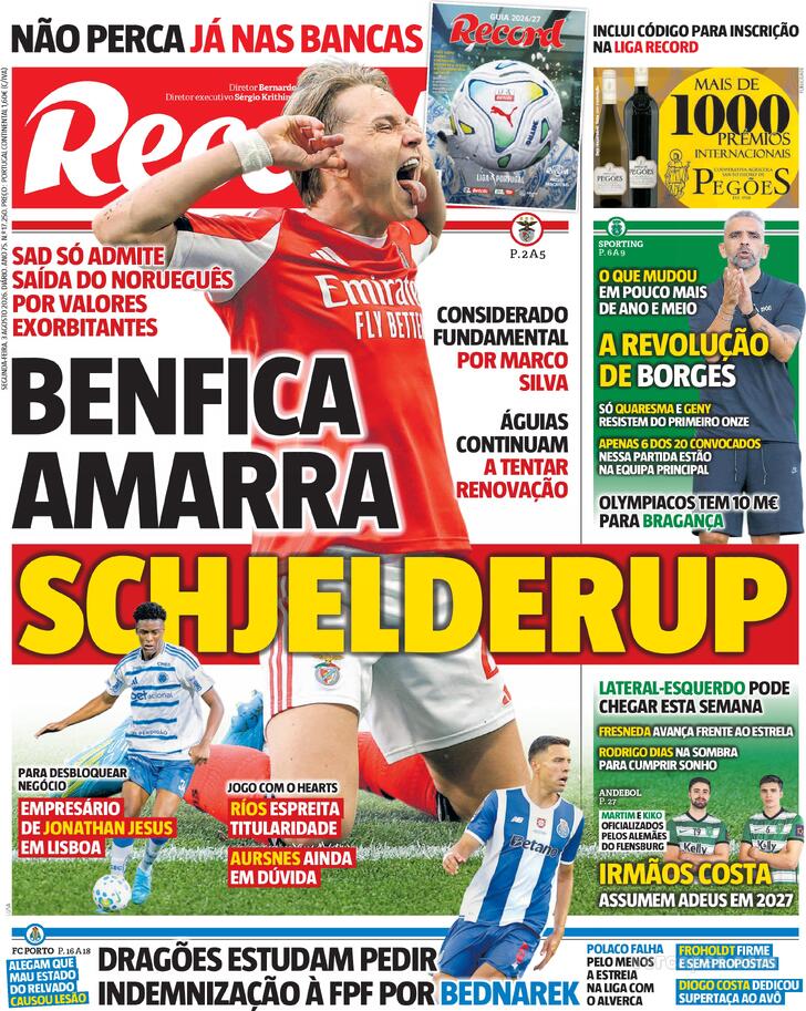 Capa Jornal Record - 2026-08-03