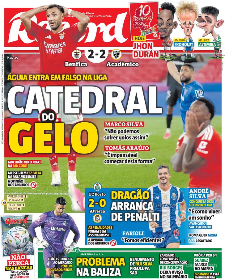 Capa Jornal Record - 2026-08-10
