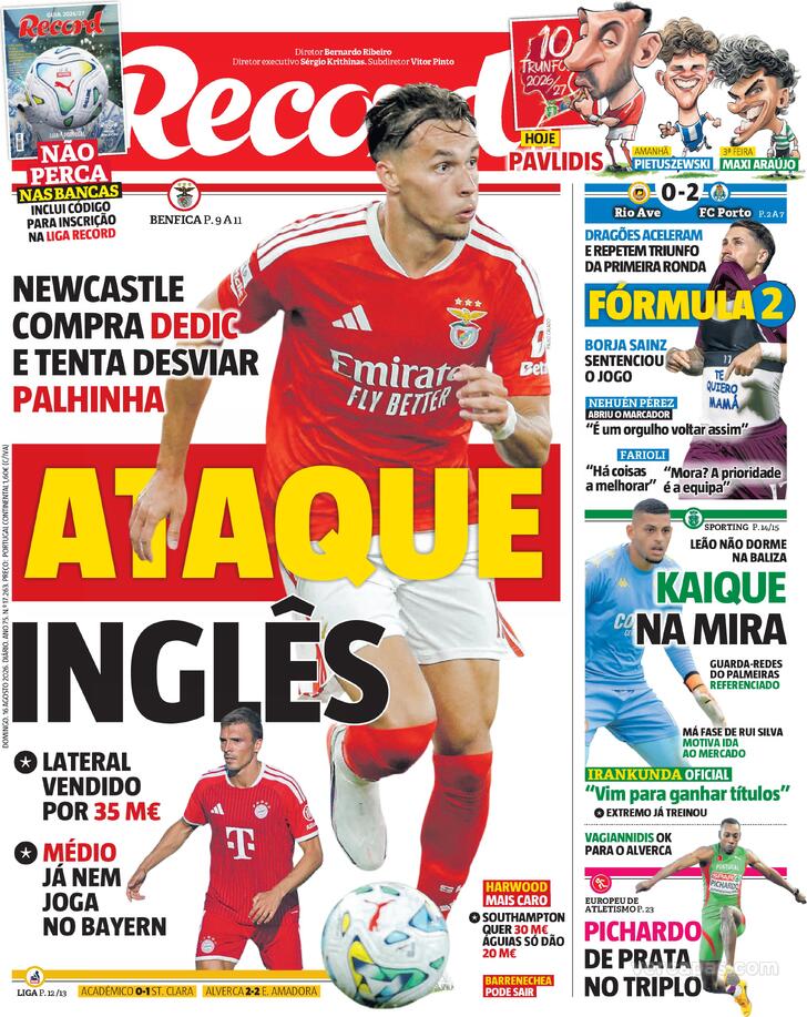 Capa Jornal Record - 2026-08-16