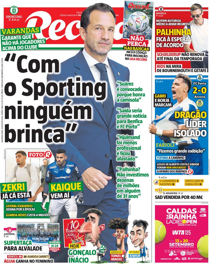 Capa - Jornal Record
