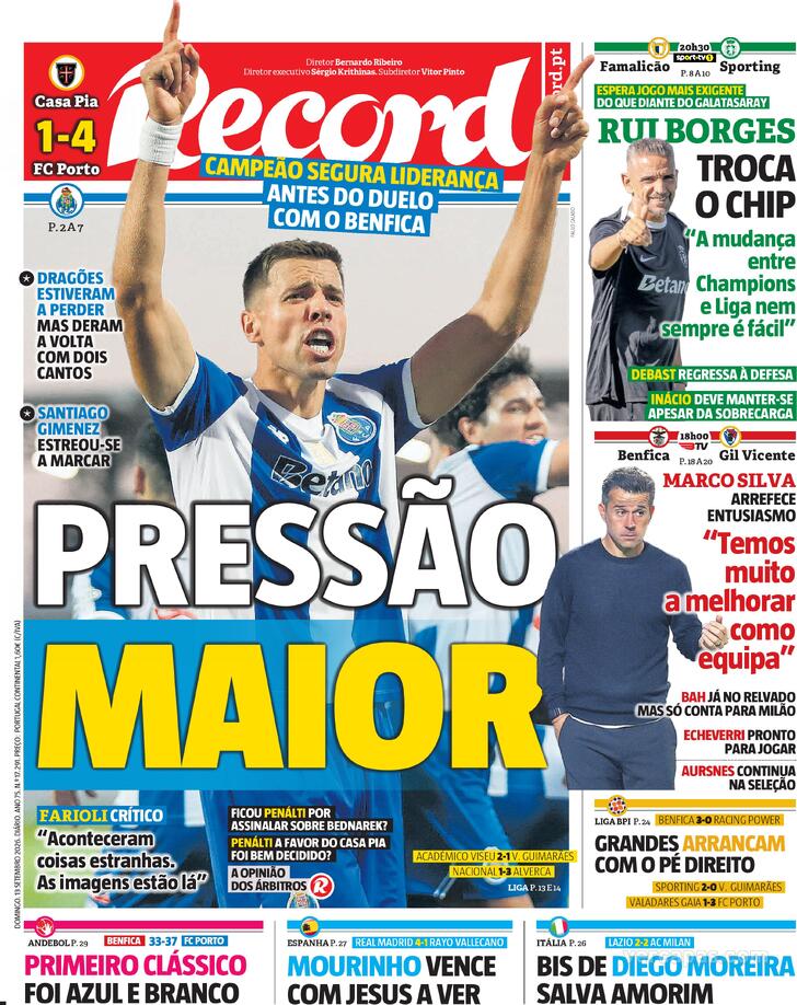 Capa Jornal Record - 2026-09-13