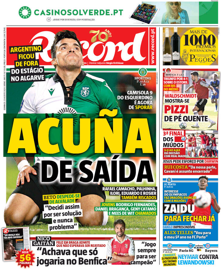 Capas Jornais Desportivos 23 08 2020 1715