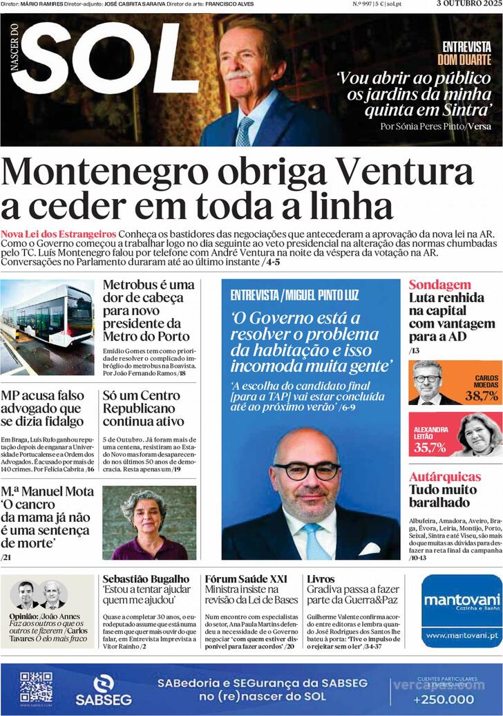 Capa SOL - 2025-10-03