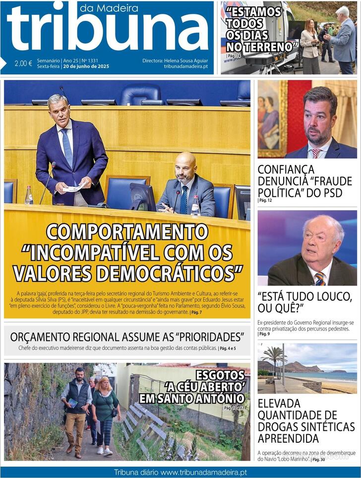 Capa Tribuna da Madeira - 2025-06-20